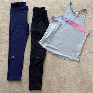 Lot of Under Armour Workout Clothes